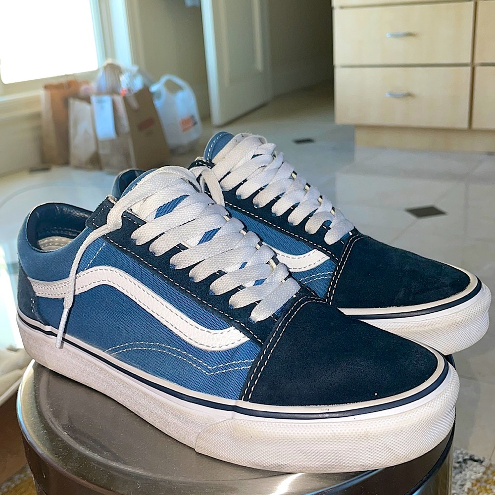 Navy Blue Old Skool Vans- Size 8.5w